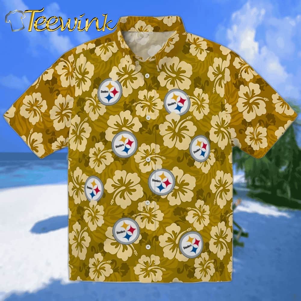 Pittsburgh Steelers Hawaiian Shirt – Hibiscus Blooms Pittsburgh Steelers Hawaiian Shirt – Hibiscus Blooms