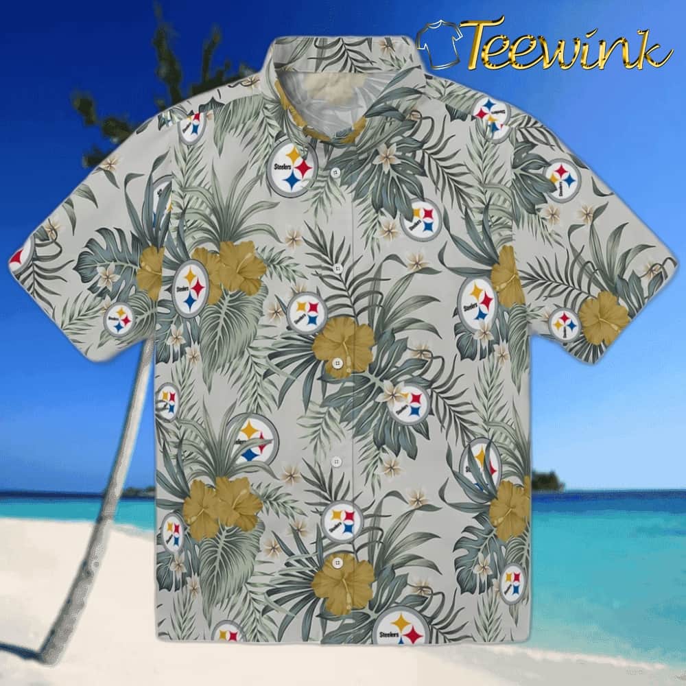 Pittsburgh Steelers Hawaiian Shirt – Hibiscus Cluster Pittsburgh Steelers Hawaiian Shirt – Hibiscus Cluster
