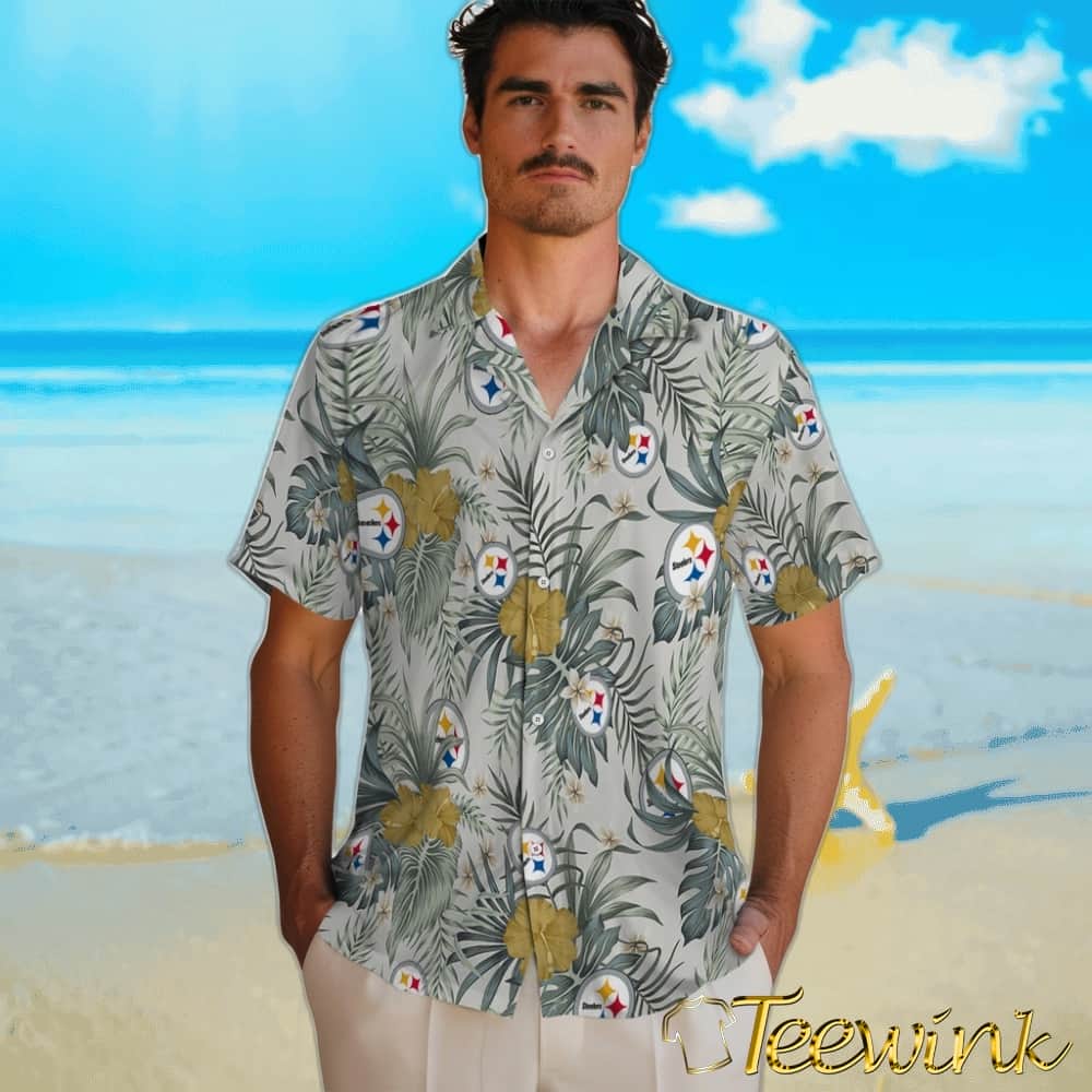 Pittsburgh Steelers Hawaiian Shirt – Hibiscus Designs image 2 Pittsburgh Steelers Hawaiian Shirt – Hibiscus Designs image 2