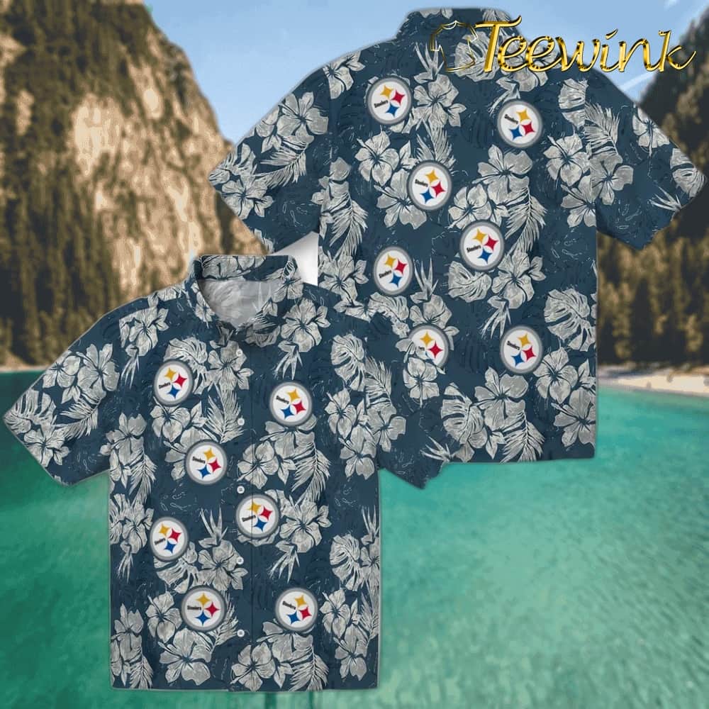 Pittsburgh Steelers Hawaiian Shirt – Hibiscus Flowers image 3 Pittsburgh Steelers Hawaiian Shirt – Hibiscus Flowers image 3