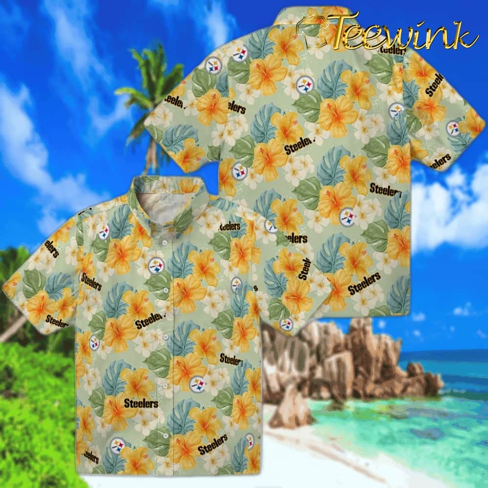 Pittsburgh Steelers Hawaiian Shirt – Hibiscus Mood image 3 Pittsburgh Steelers Hawaiian Shirt – Hibiscus Mood image 3