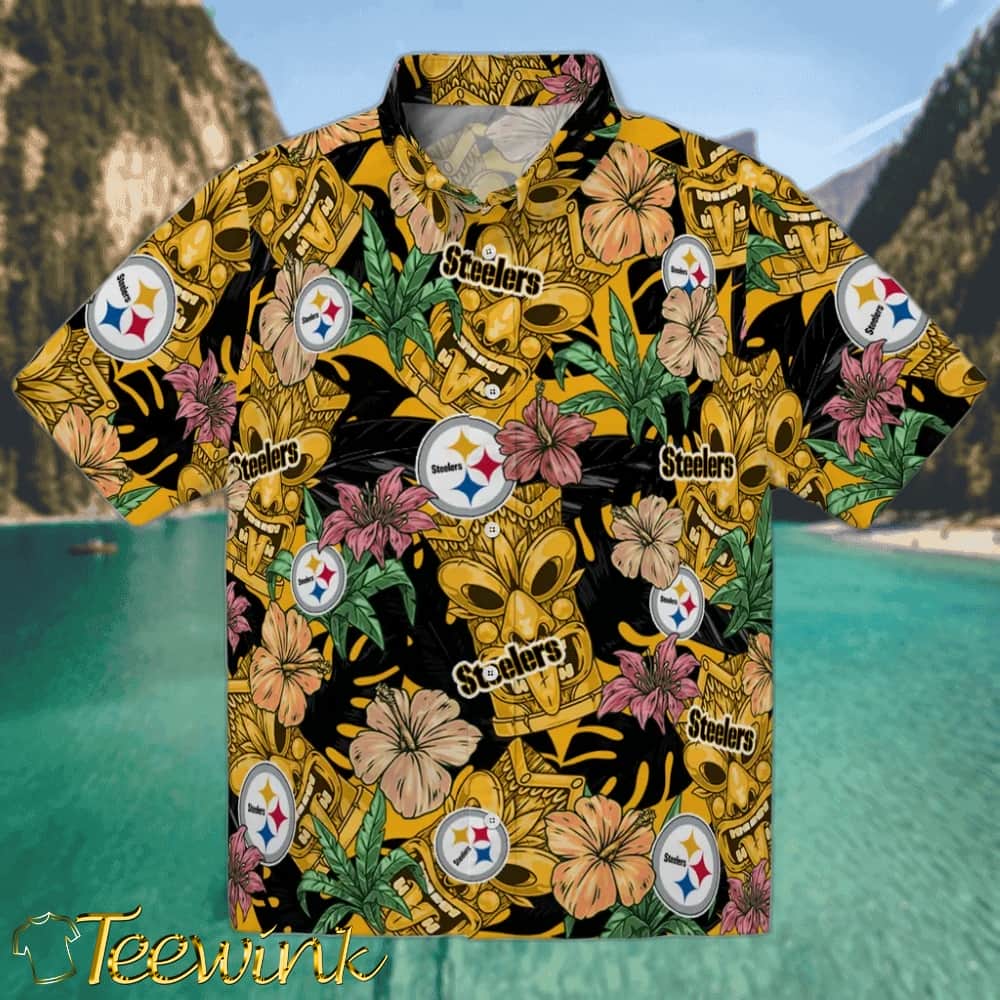 Pittsburgh Steelers Hawaiian Shirt – Hibiscus Seaside