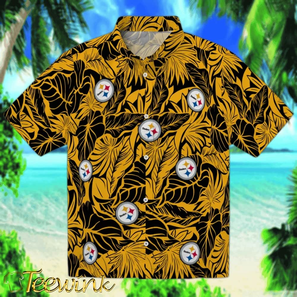 Pittsburgh Steelers Hawaiian Shirt – Monstera Layer