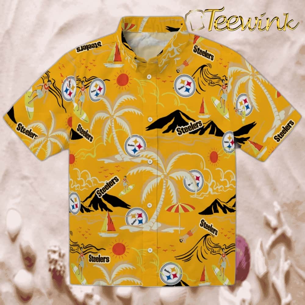 Pittsburgh Steelers Hawaiian Shirt – Palm Tree Island