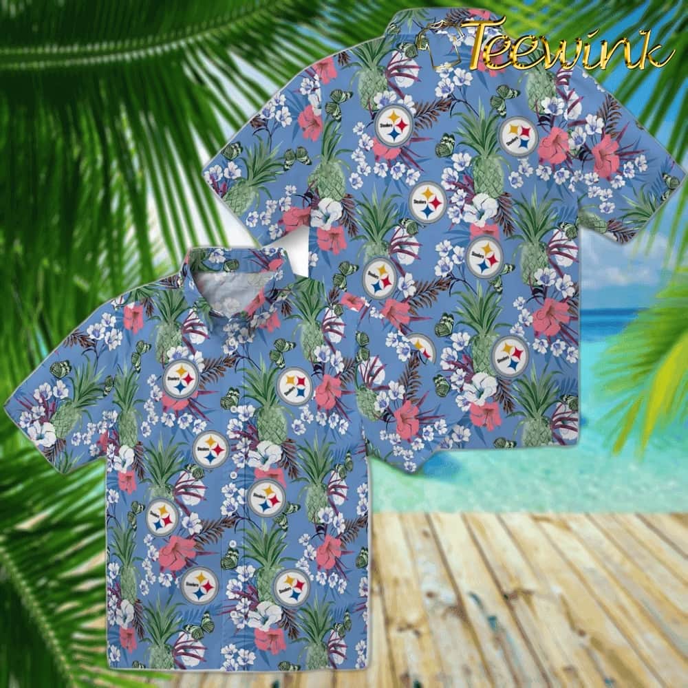 Pittsburgh Steelers Hawaiian Shirt – Pineapple Bouquet image 3 Pittsburgh Steelers Hawaiian Shirt – Pineapple Bouquet image 3
