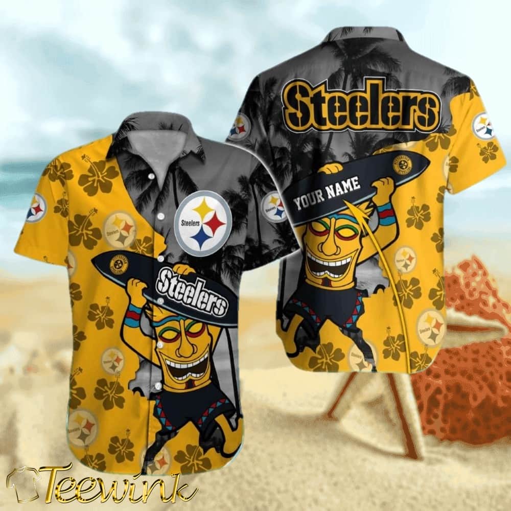 Pittsburgh Steelers Hawaiian Shirt Surf And Tiki Style