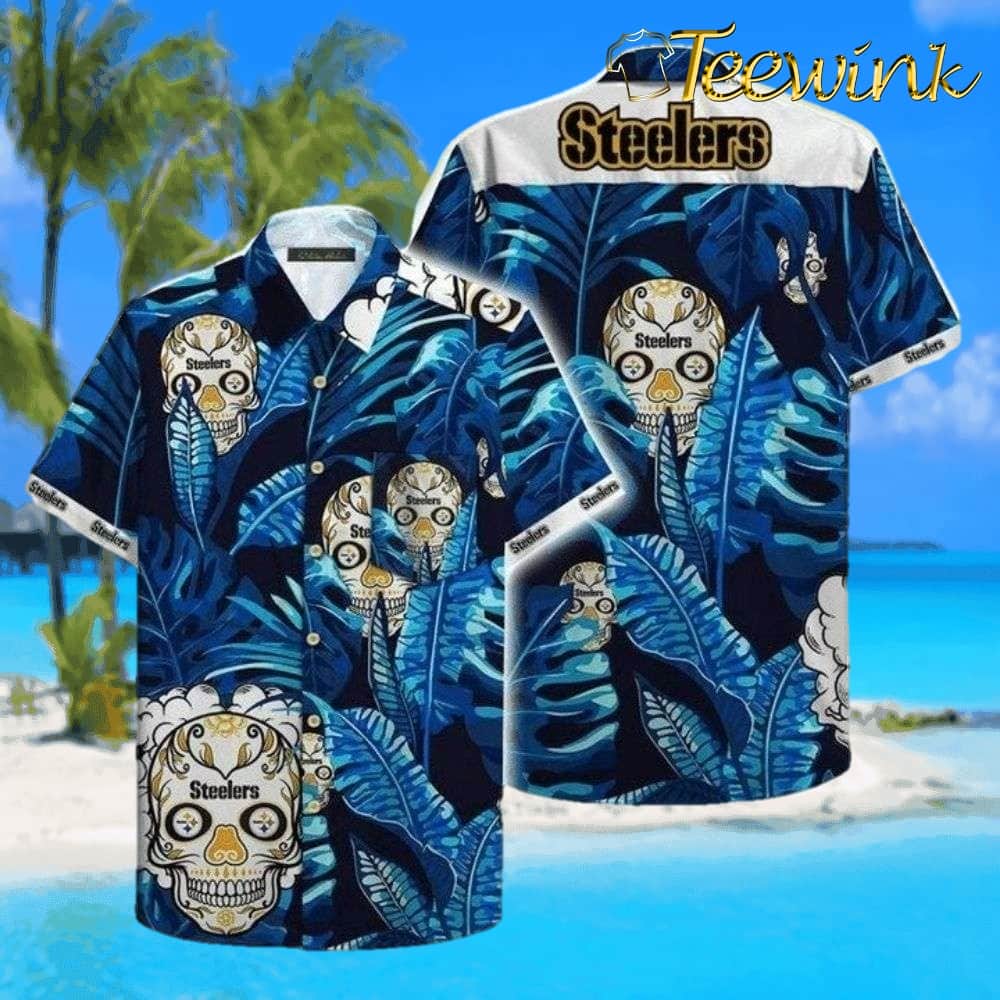 Pittsburgh Steelers Underwater Odyssey Skull Tropical Hawaiian Shirt