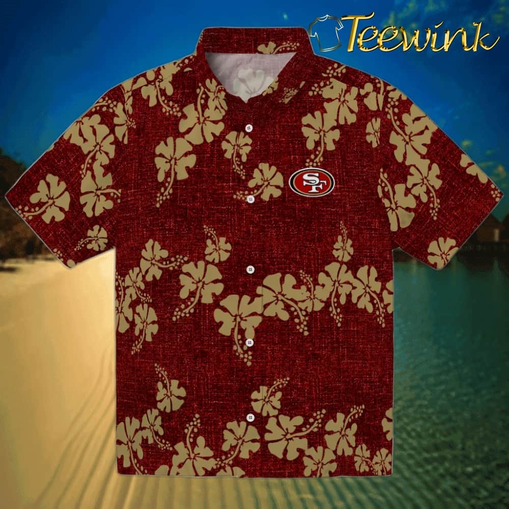San Francisco 49ers Hawaiian Shirt – 50th State Flower