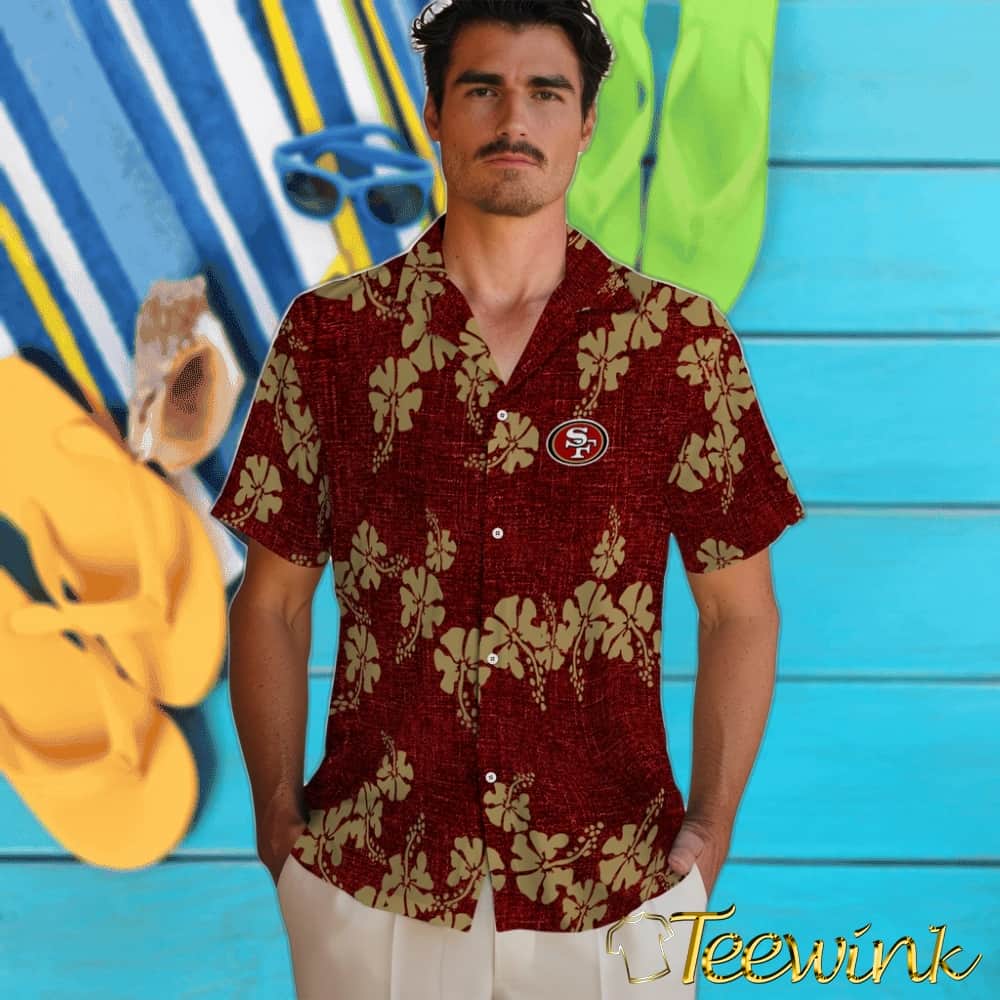 San Francisco 49ers Hawaiian Shirt – 50th State Flower image 2 San Francisco 49ers Hawaiian Shirt – 50th State Flower image 2