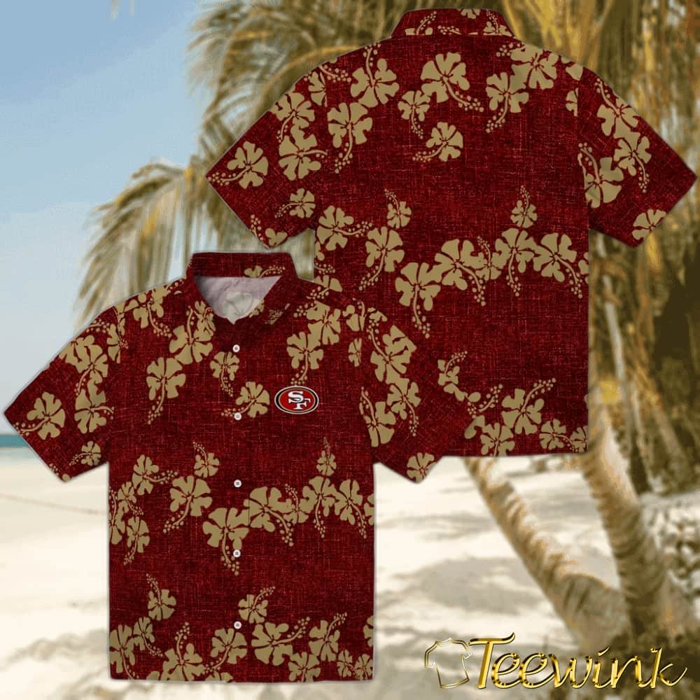 San Francisco 49ers Hawaiian Shirt – 50th State Flower image 3 San Francisco 49ers Hawaiian Shirt – 50th State Flower image 3