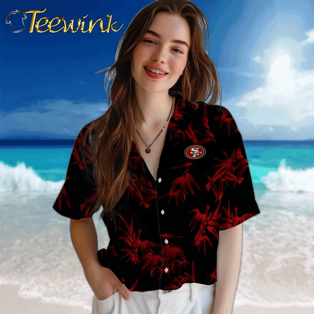 San Francisco 49ers Hawaiian Shirt – Bamboo Branches image 4 San Francisco 49ers Hawaiian Shirt – Bamboo Branches image 4