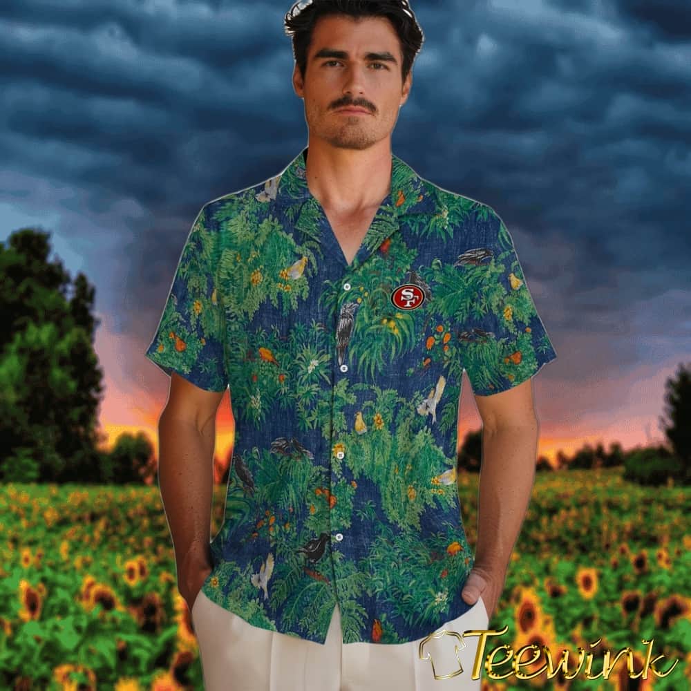 San Francisco 49ers Hawaiian Shirt – Bird Canopy image 2 San Francisco 49ers Hawaiian Shirt – Bird Canopy image 2