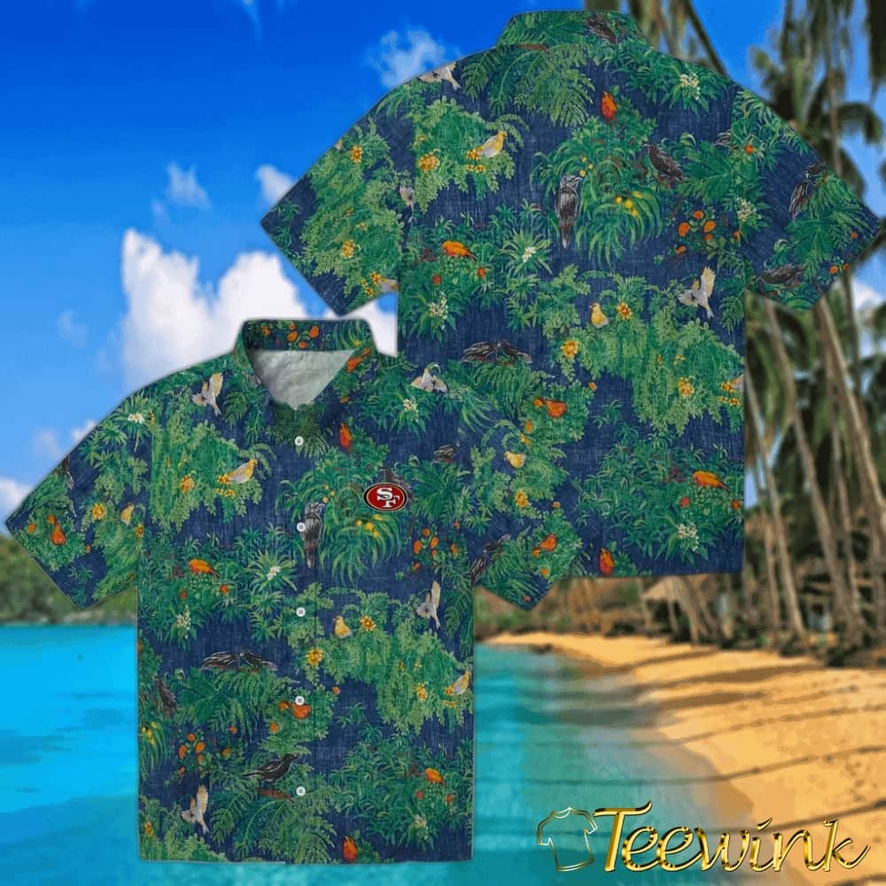 San Francisco 49ers Hawaiian Shirt – Bird Canopy image 3 San Francisco 49ers Hawaiian Shirt – Bird Canopy image 3