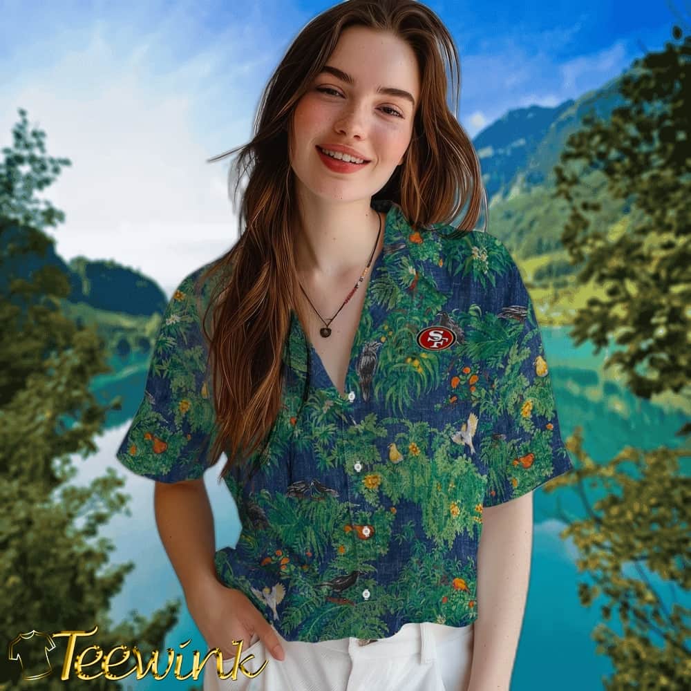 San Francisco 49ers Hawaiian Shirt – Bird Canopy image 4 San Francisco 49ers Hawaiian Shirt – Bird Canopy image 4