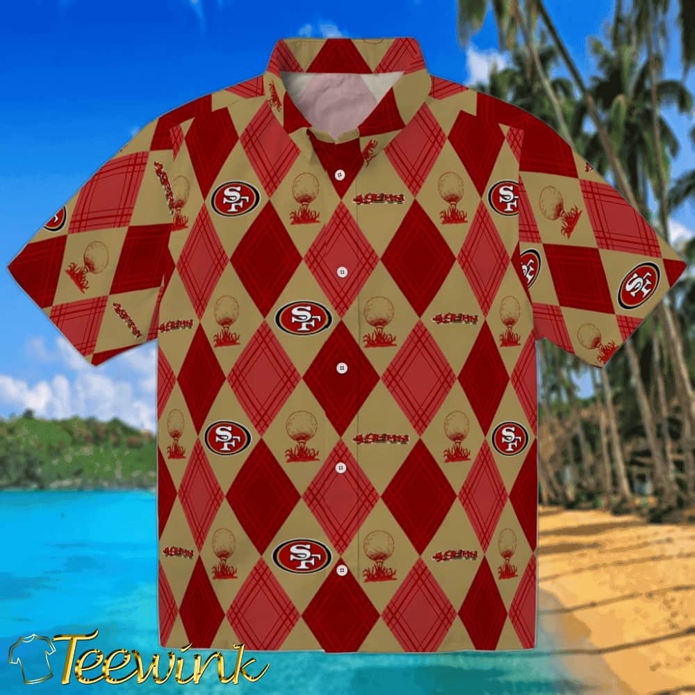 San Francisco 49ers Hawaiian Shirt – Golfing Plaid