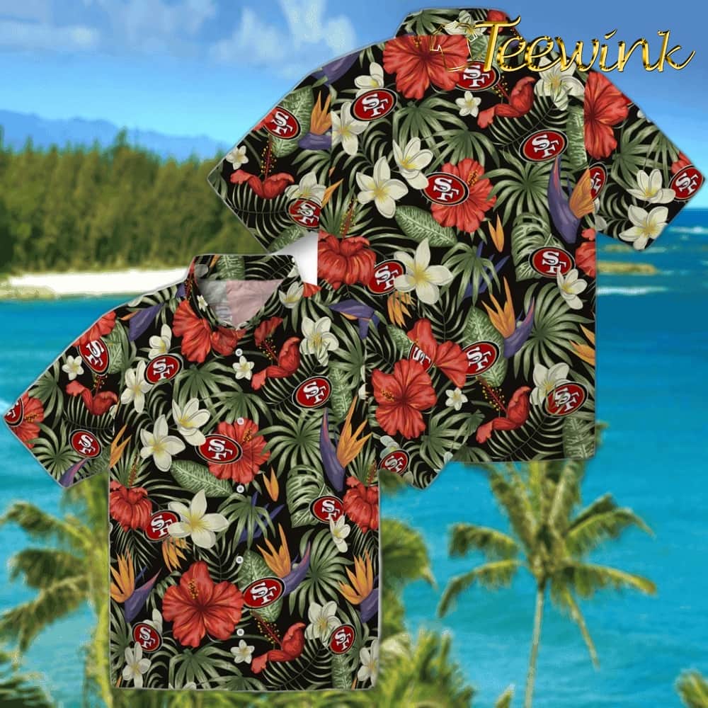 San Francisco 49ers Hawaiian Shirt – Hawaii Floral Hibiscus image 3 San Francisco 49ers Hawaiian Shirt – Hawaii Floral Hibiscus image 3