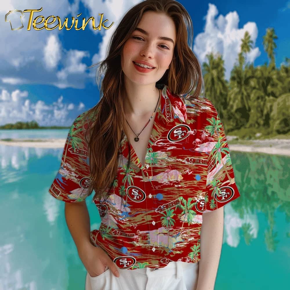 San Francisco 49ers Hawaiian Shirt – Hawaii Island image 4 San Francisco 49ers Hawaiian Shirt – Hawaii Island image 4