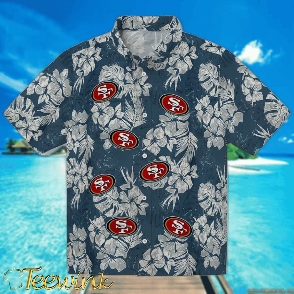 San Francisco 49ers Hawaiian Shirt – Hibiscus Flowers