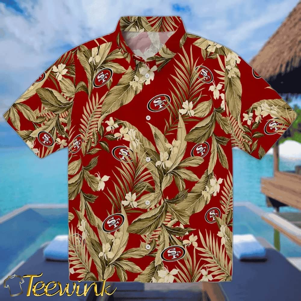 San Francisco 49ers Hawaiian Shirt – Palm Sunset