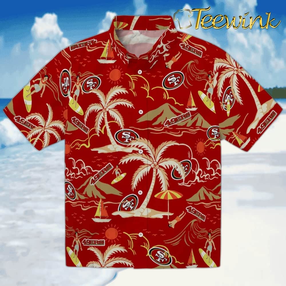 San Francisco 49ers Hawaiian Shirt – Palm Tree Island