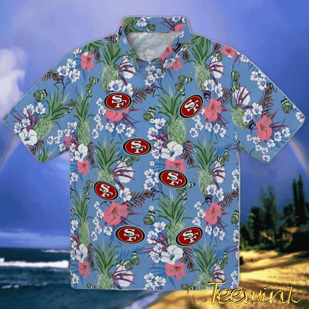 San Francisco 49ers Hawaiian Shirt – Pineapple Bouquet