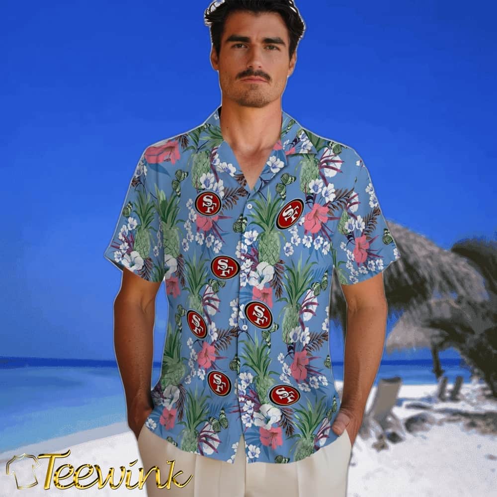 San Francisco 49ers Hawaiian Shirt – Pineapple Bouquet image 2 San Francisco 49ers Hawaiian Shirt – Pineapple Bouquet image 2