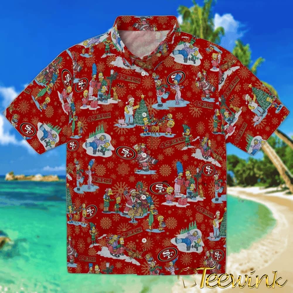 San Francisco 49ers Hawaiian Shirt – Simpsons Christmas