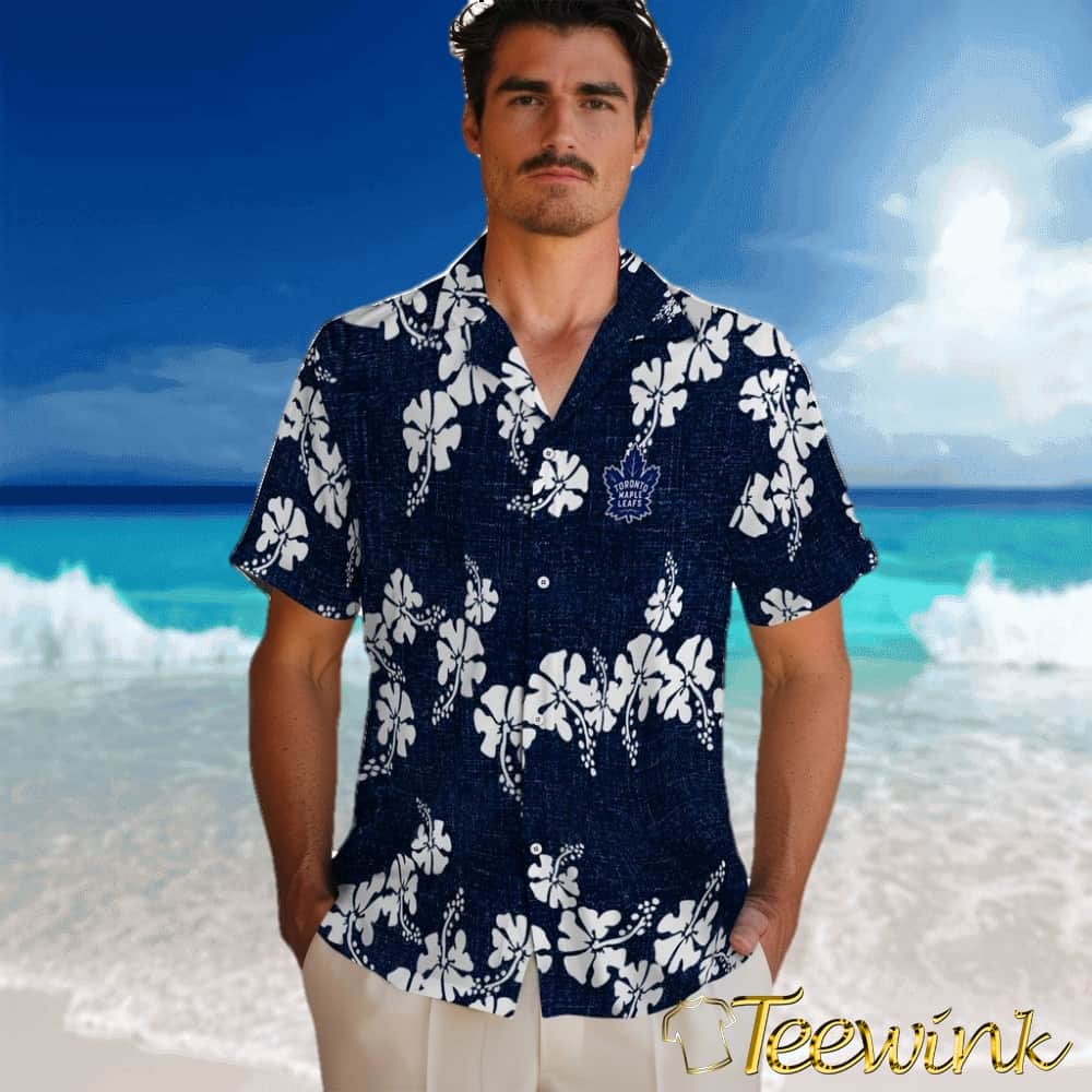 Toronto Maple Leafs Hawaiian Shirt – 50th State Flower image 2 Toronto Maple Leafs Hawaiian Shirt – 50th State Flower image 2