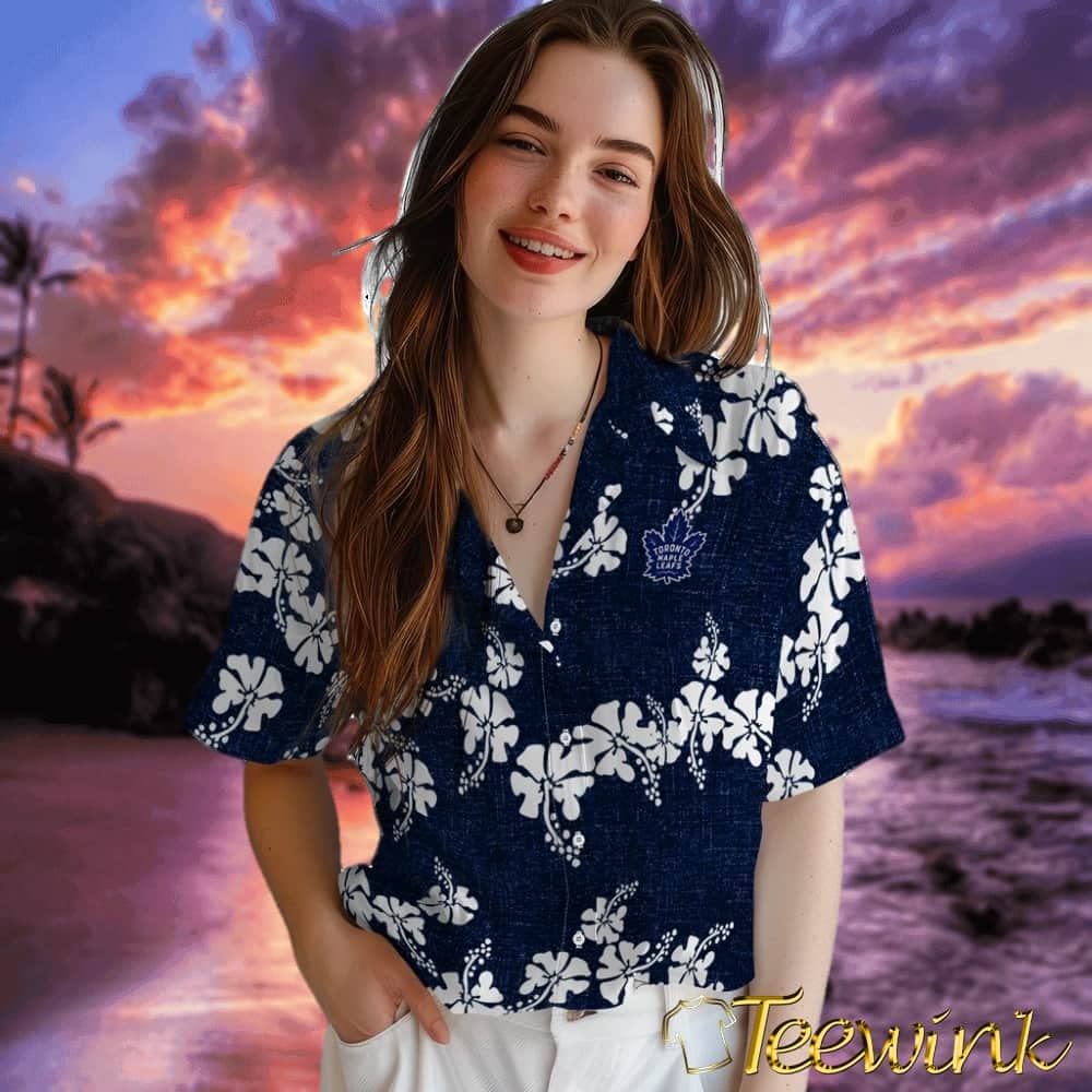 Toronto Maple Leafs Hawaiian Shirt – 50th State Flower image 4 Toronto Maple Leafs Hawaiian Shirt – 50th State Flower image 4