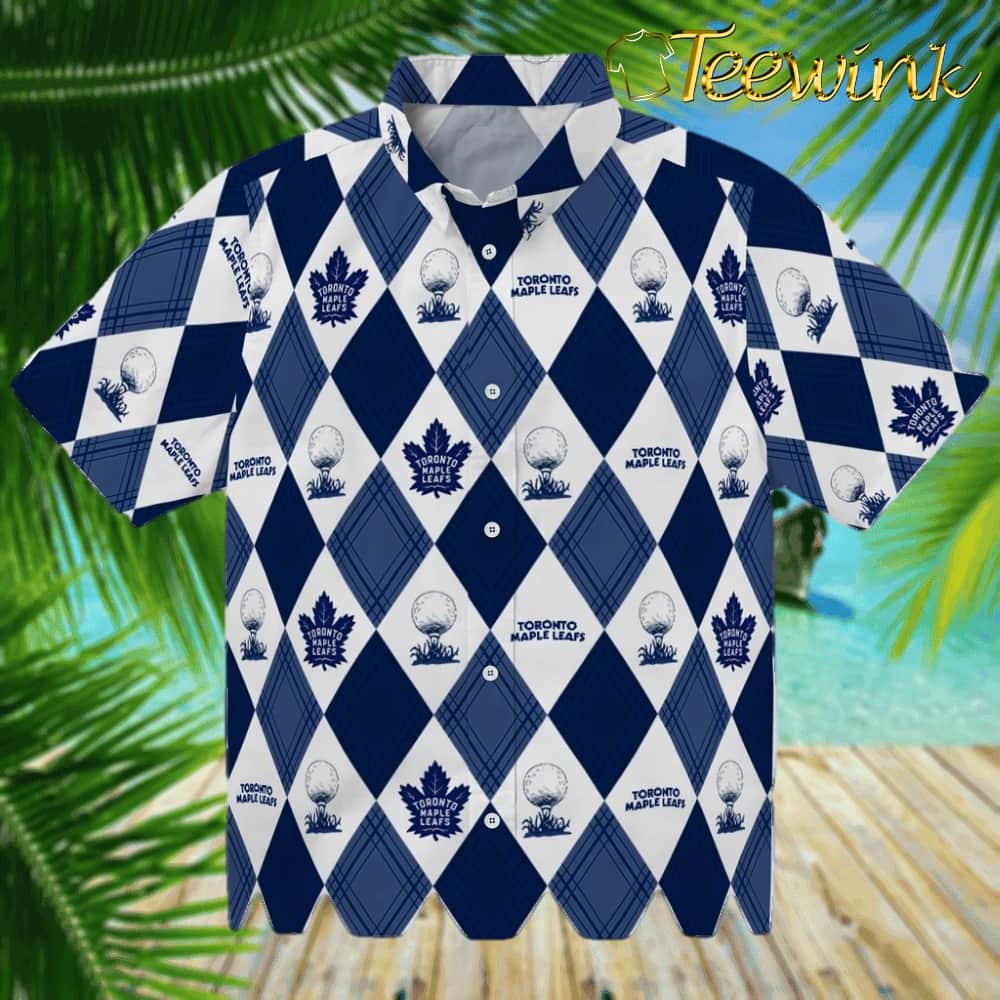 Toronto Maple Leafs Hawaiian Shirt – Golfing Plaid
