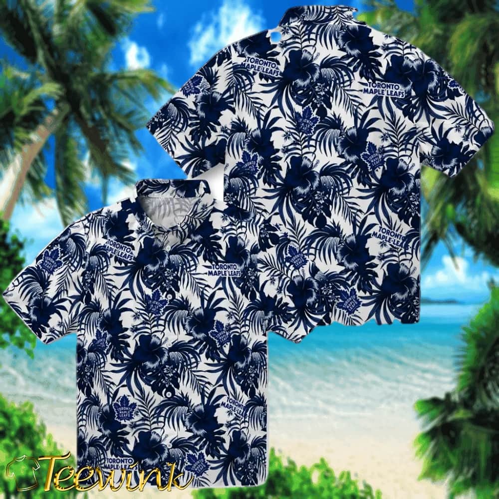 Toronto Maple Leafs Hawaiian Shirt – Hibiscus Exotic image 3 Toronto Maple Leafs Hawaiian Shirt – Hibiscus Exotic image 3