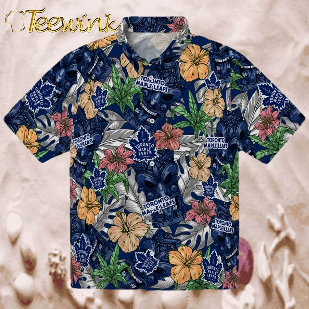 Toronto Maple Leafs Hawaiian Shirt – Hibiscus Tiki Jungle