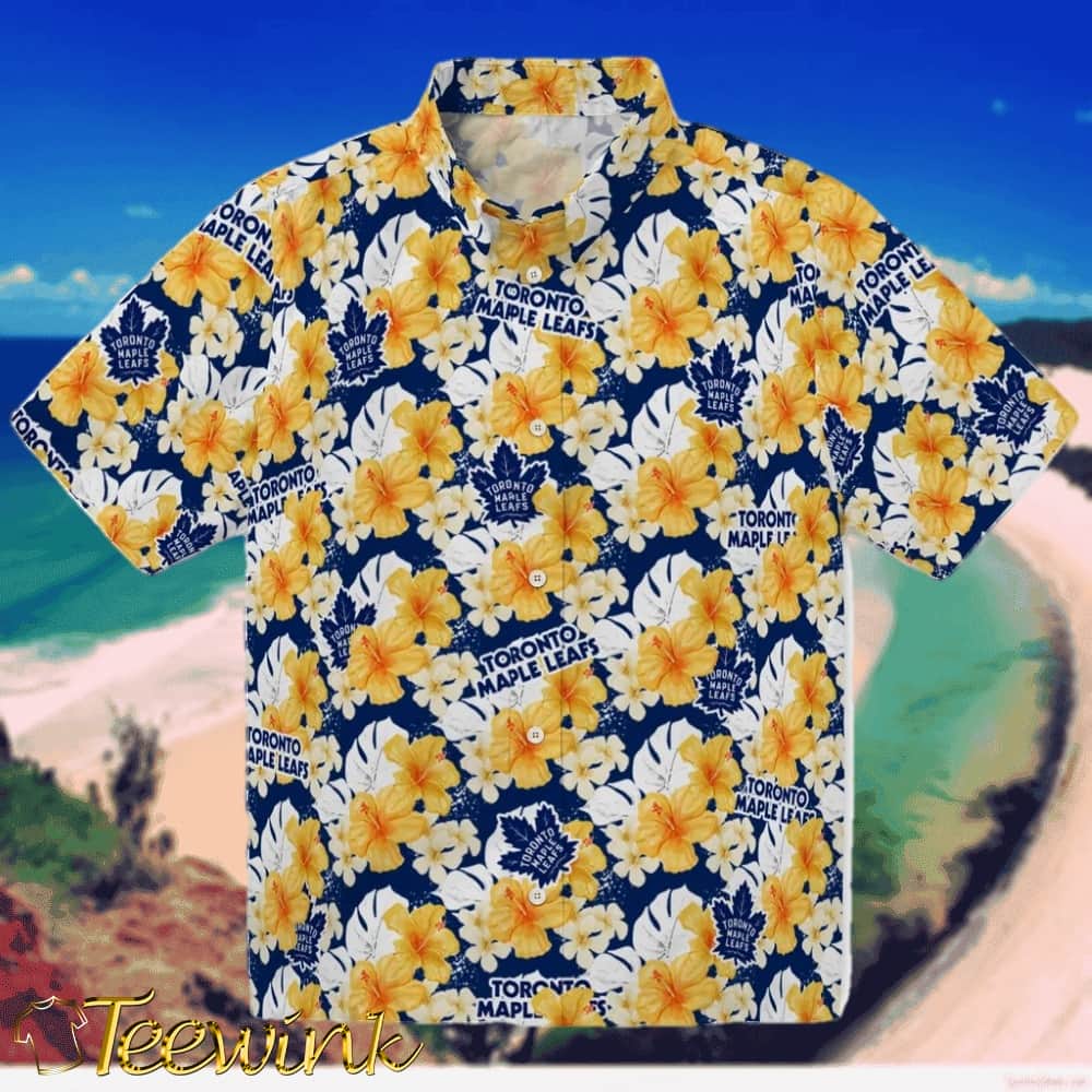 Toronto Maple Leafs Hawaiian Shirt – Hibiscus Tiki Jungle