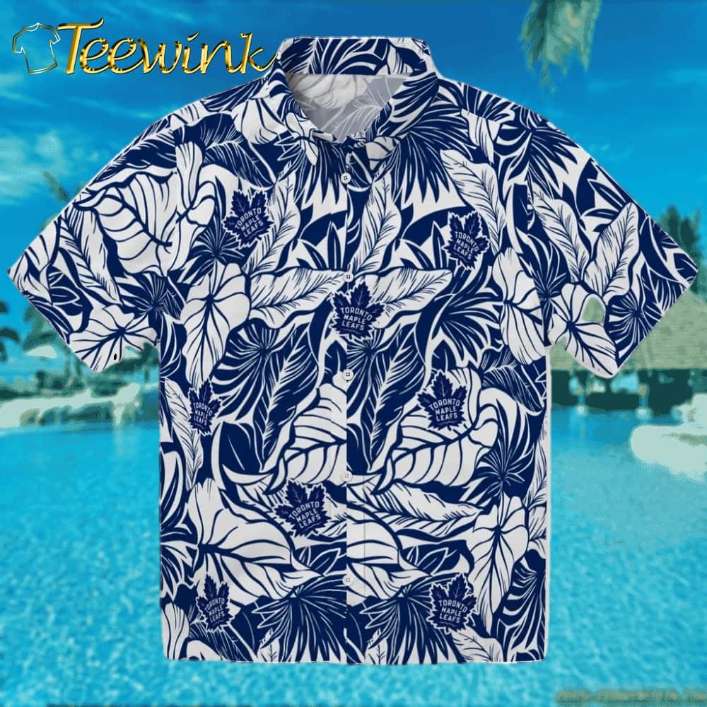 Toronto Maple Leafs Hawaiian Shirt – Leaf Outline Toronto Maple Leafs Hawaiian Shirt – Leaf Outline