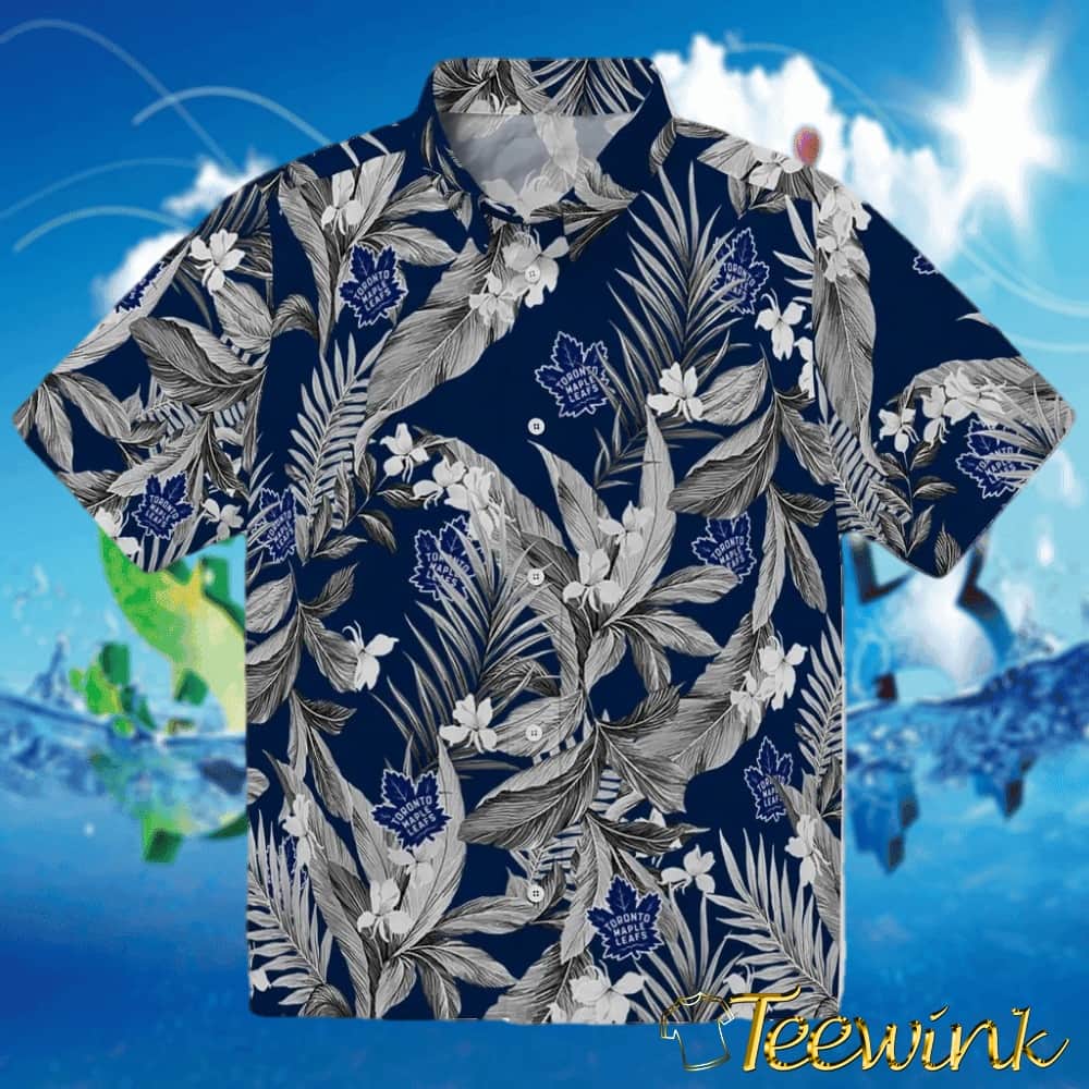 Toronto Maple Leafs Hawaiian Shirt – Palm Leaves