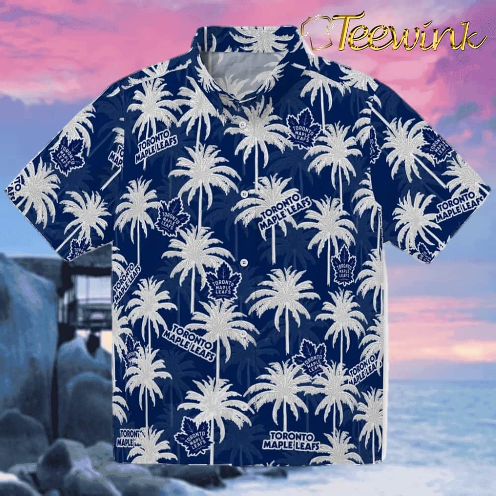 Toronto Maple Leafs Hawaiian Shirt – Palm Tree Motif