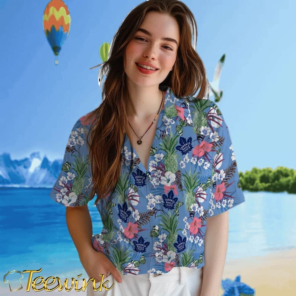 Toronto Maple Leafs Hawaiian Shirt – Pineapple Bouquet image 4 Toronto Maple Leafs Hawaiian Shirt – Pineapple Bouquet image 4