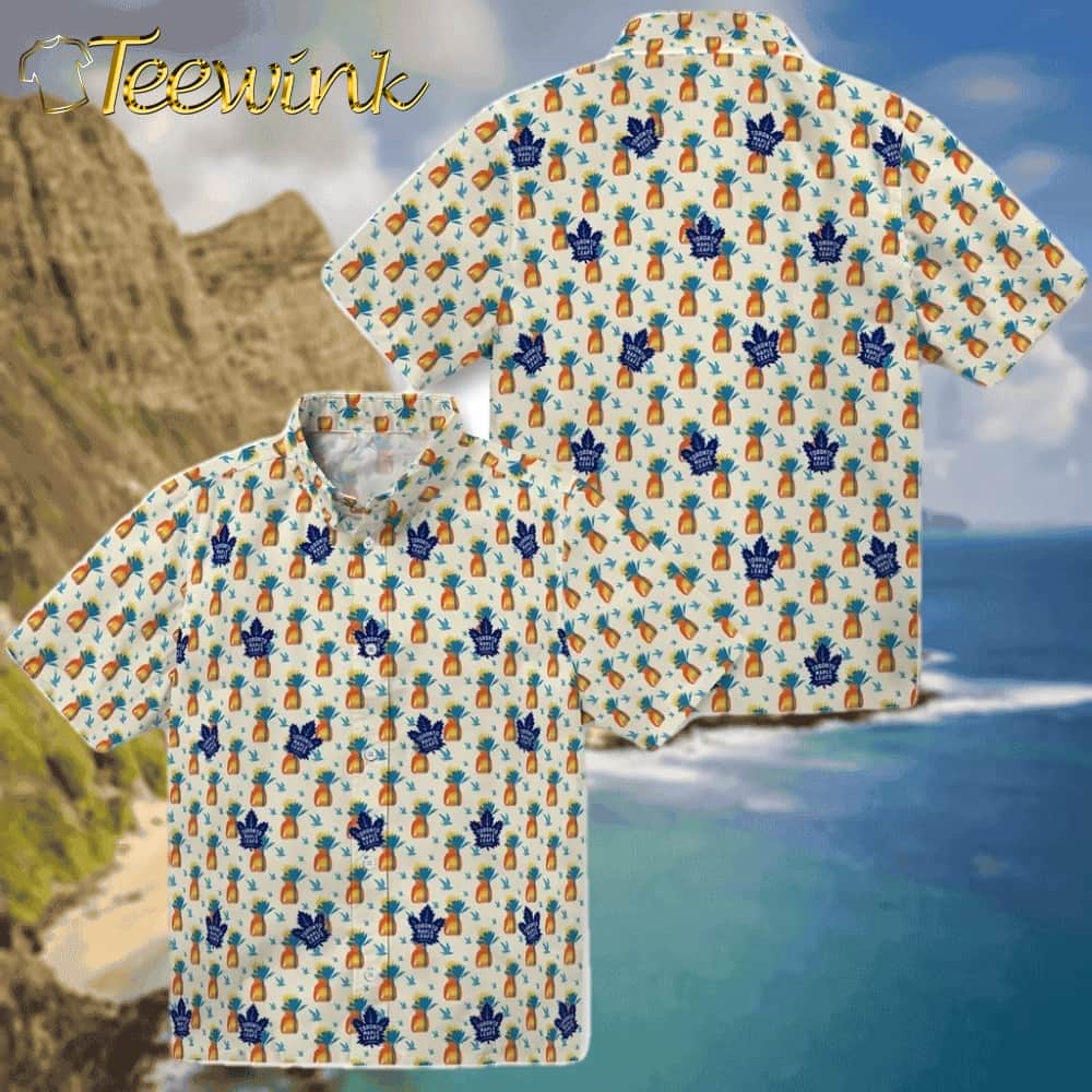 Toronto Maple Leafs Hawaiian Shirt – Pineapple Delight image 3 Toronto Maple Leafs Hawaiian Shirt – Pineapple Delight image 3