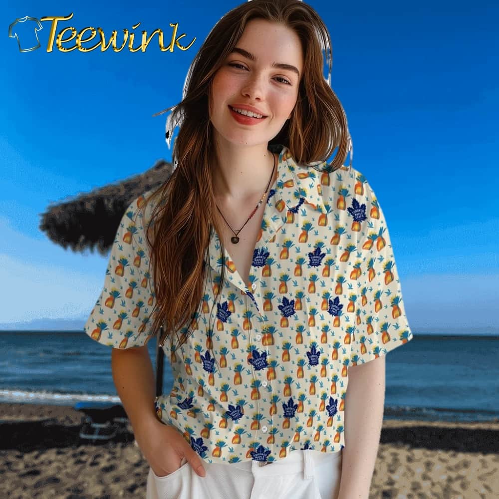 Toronto Maple Leafs Hawaiian Shirt – Pineapple Delight image 4 Toronto Maple Leafs Hawaiian Shirt – Pineapple Delight image 4