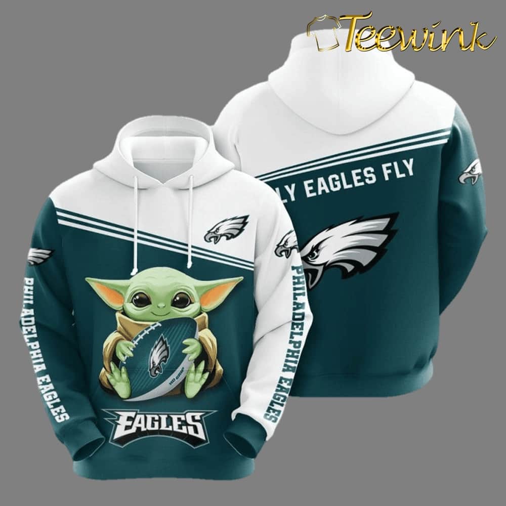 Baby Yoda Philadelphia Eagles 3d Hoodie All Over Print Philadelphia Eagles Gifts For Her