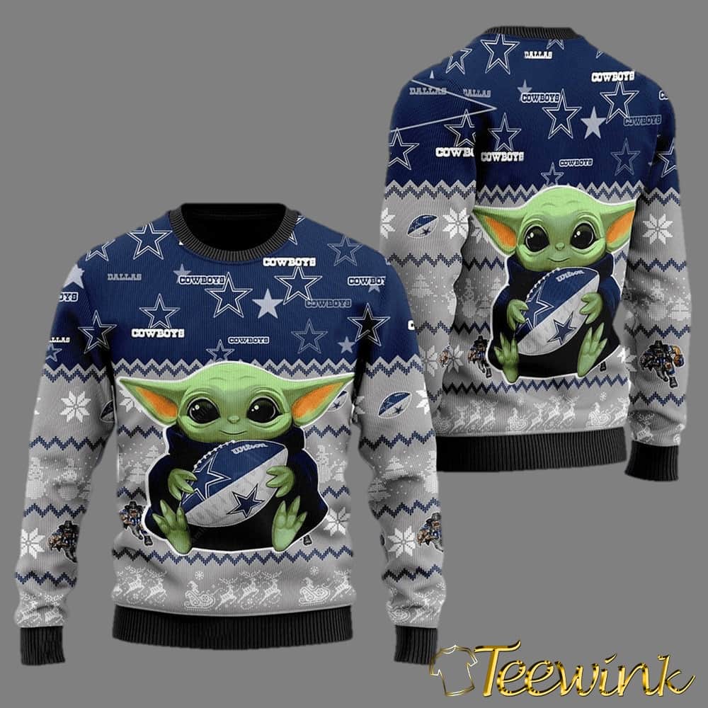 Best Dallas Cowboys Baby Yoda Ugly Christmas Sweater
