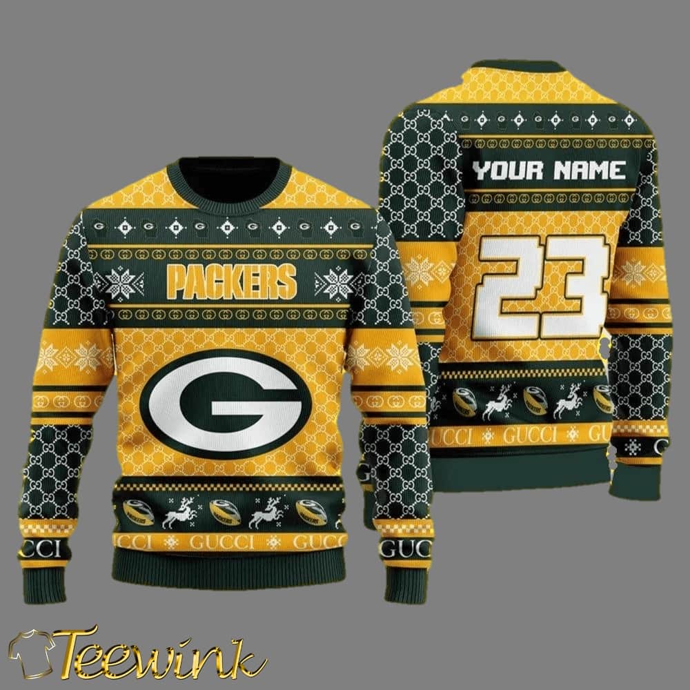 Custom Green Bay Packers Ugly Christmas Sweater, NFL Christmas Sweater
