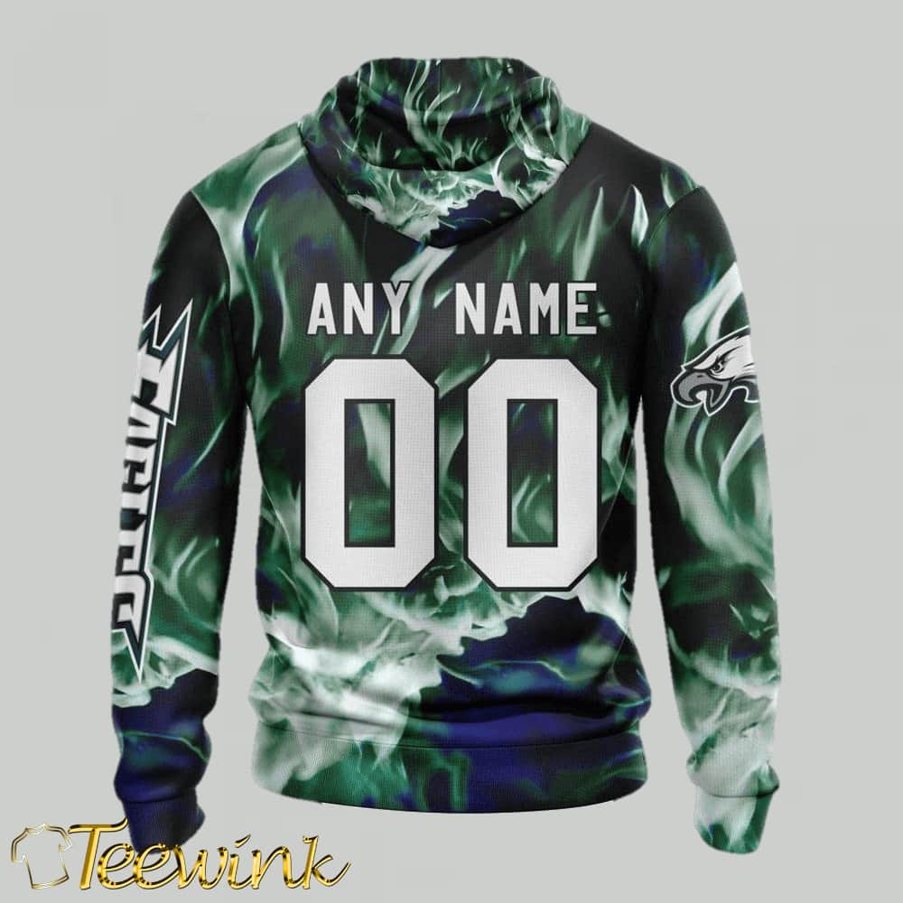 Custom Name And Number NFL Philadelphia Eagles Skull Happy Halloween 3D Hoodie image 2 Custom Name And Number NFL Philadelphia Eagles Skull Happy Halloween 3D Hoodie image 2