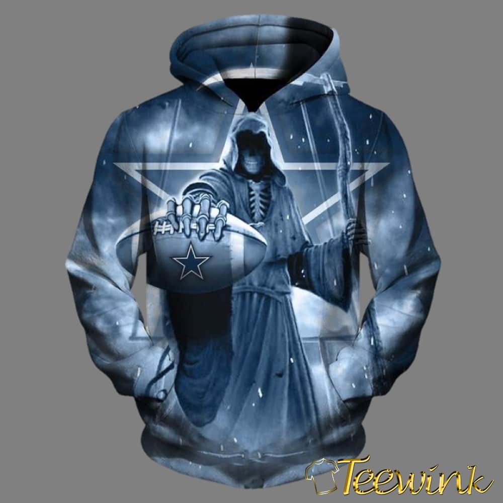 Dallas Cowboys 3D Hoodie Death Skull