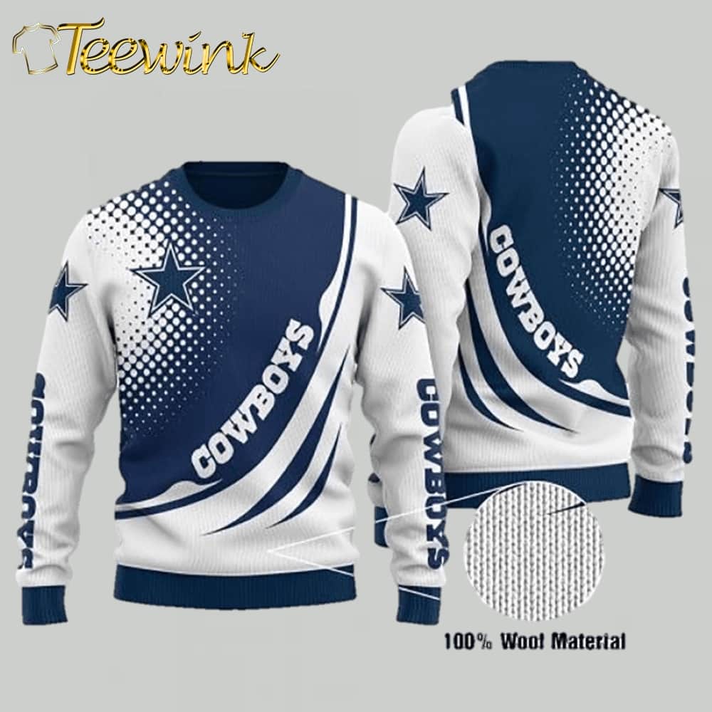 Dallas Cowboys Dot Scratch Sweater All Over Print Gift For NFL Fan