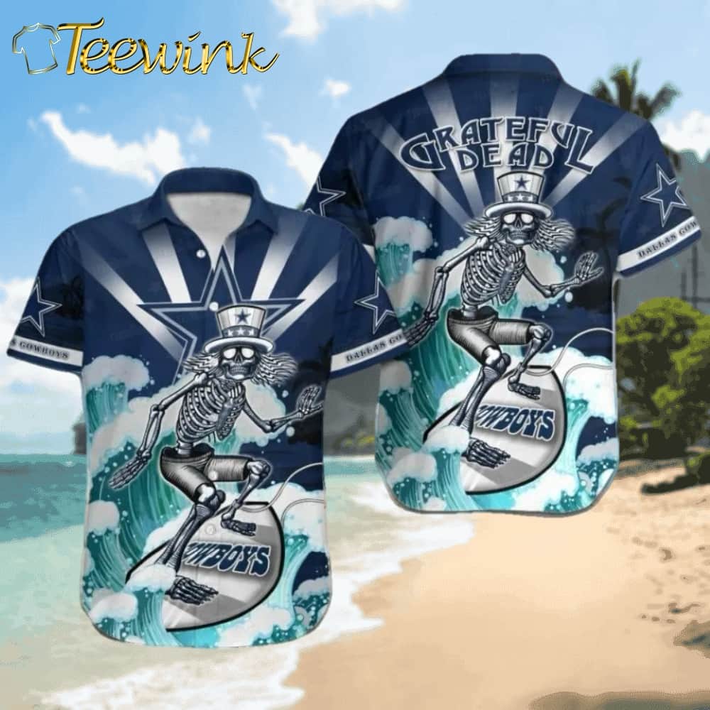 Dallas Cowboys Grateful Dead Surf Hawaiian Shirt