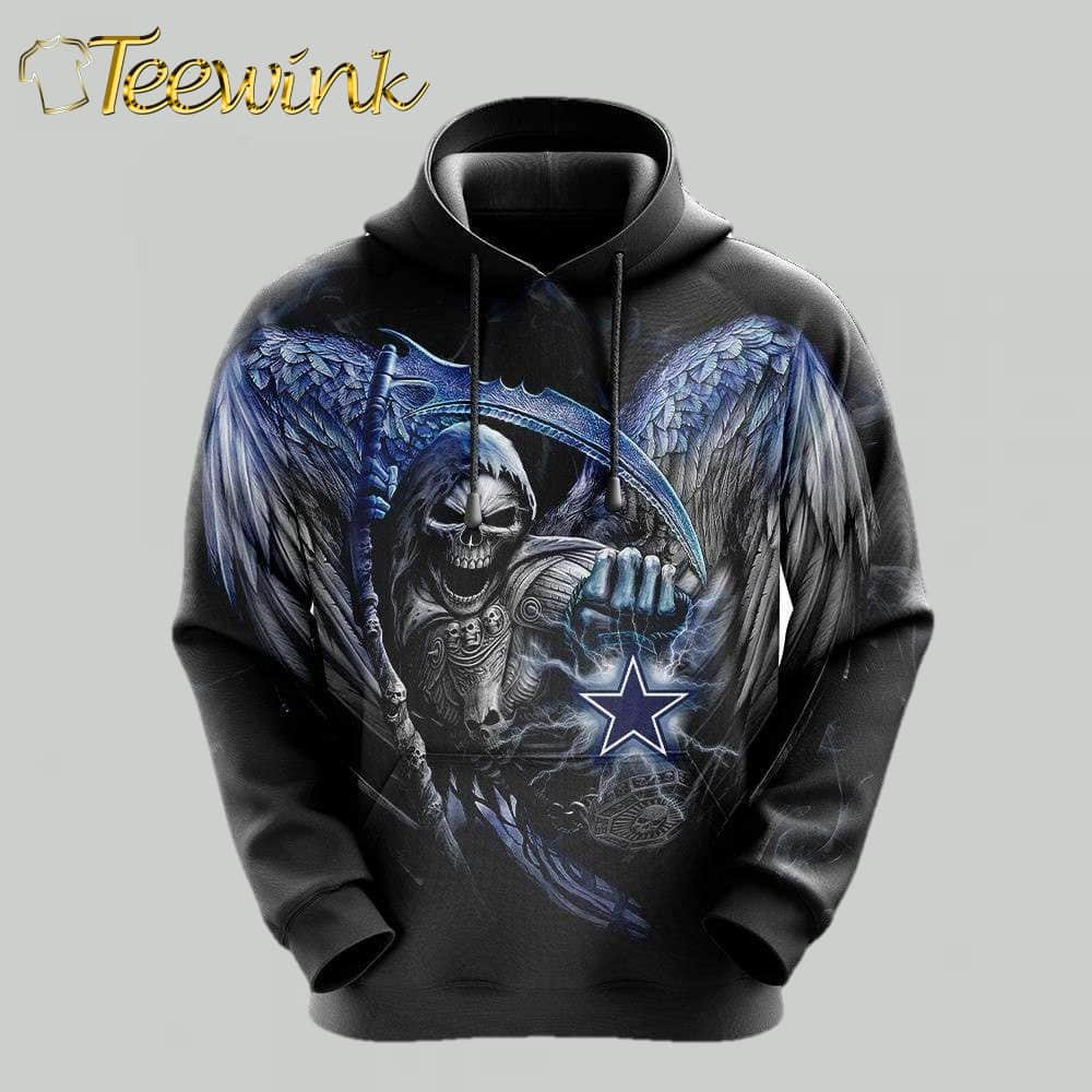 Dallas Cowboys Grim Reaper Halloween NFL Hoodie Gifts for Fans