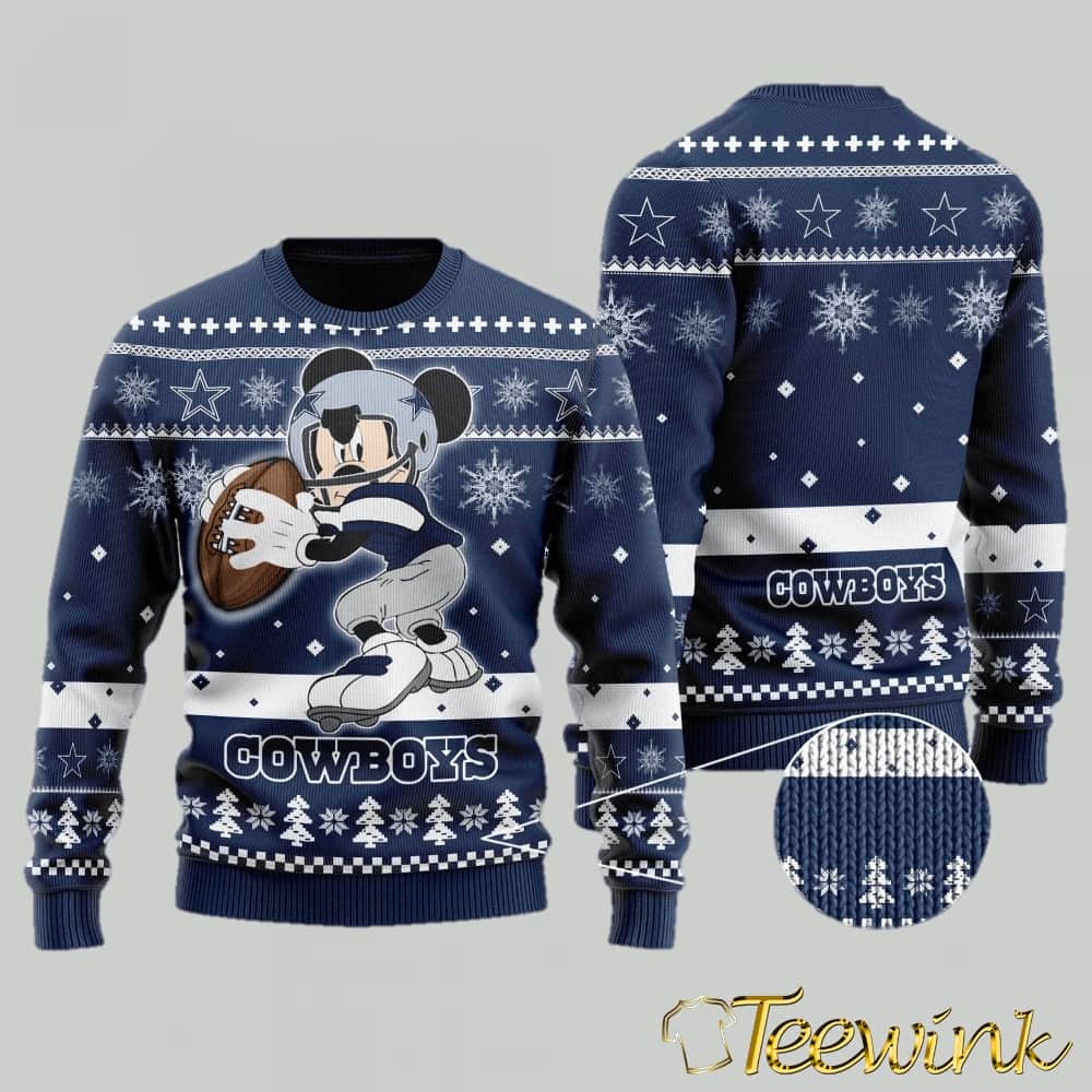 Dallas Cowboys Mickey Mouse Disney Ugly Christmas Sweater
