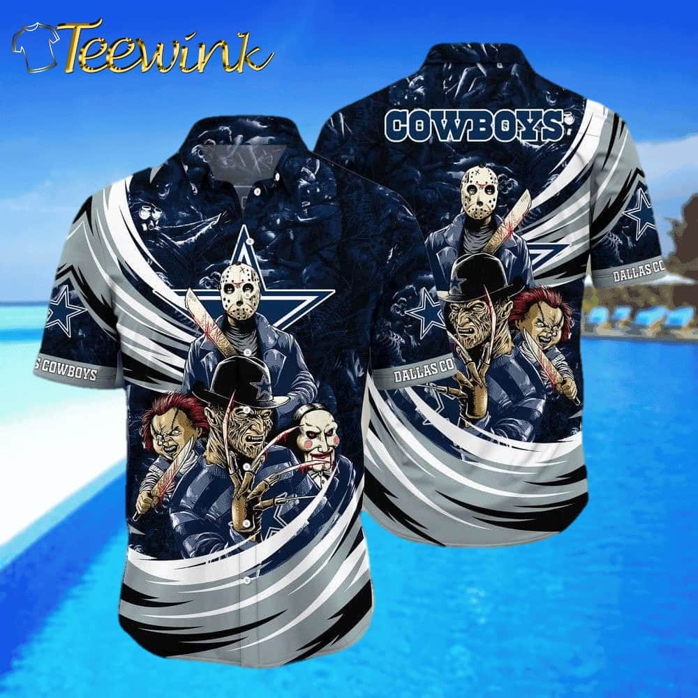 Dallas Cowboys NFL Halloween Horror Movies Hawaiian Shirt