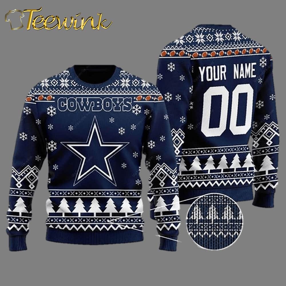 Dallas Cowboys Reindeer Christmas Ugly Sweater